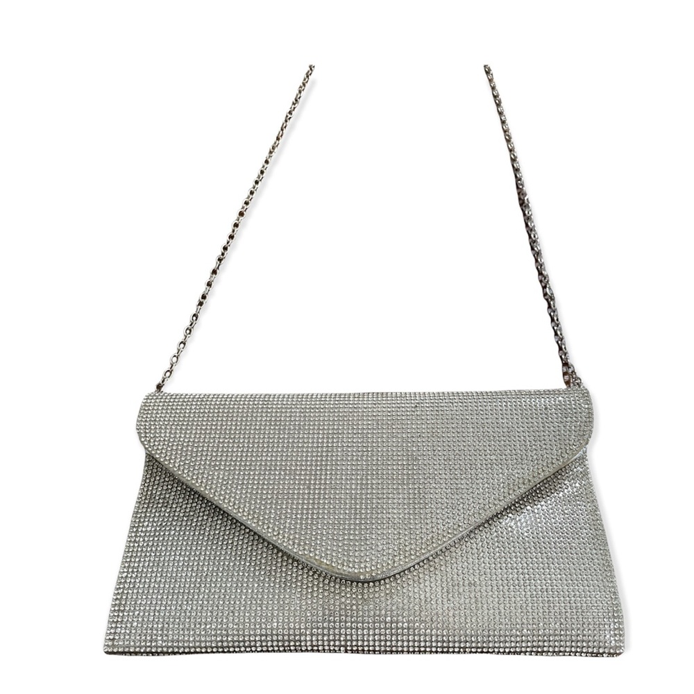 Ester & Lilly Silver Strass Night Purse Clutch with Detachable Straps - Picture 7 of 13